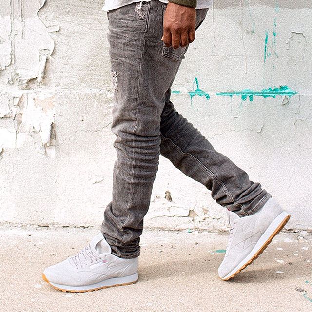 reebok classic leather on feet