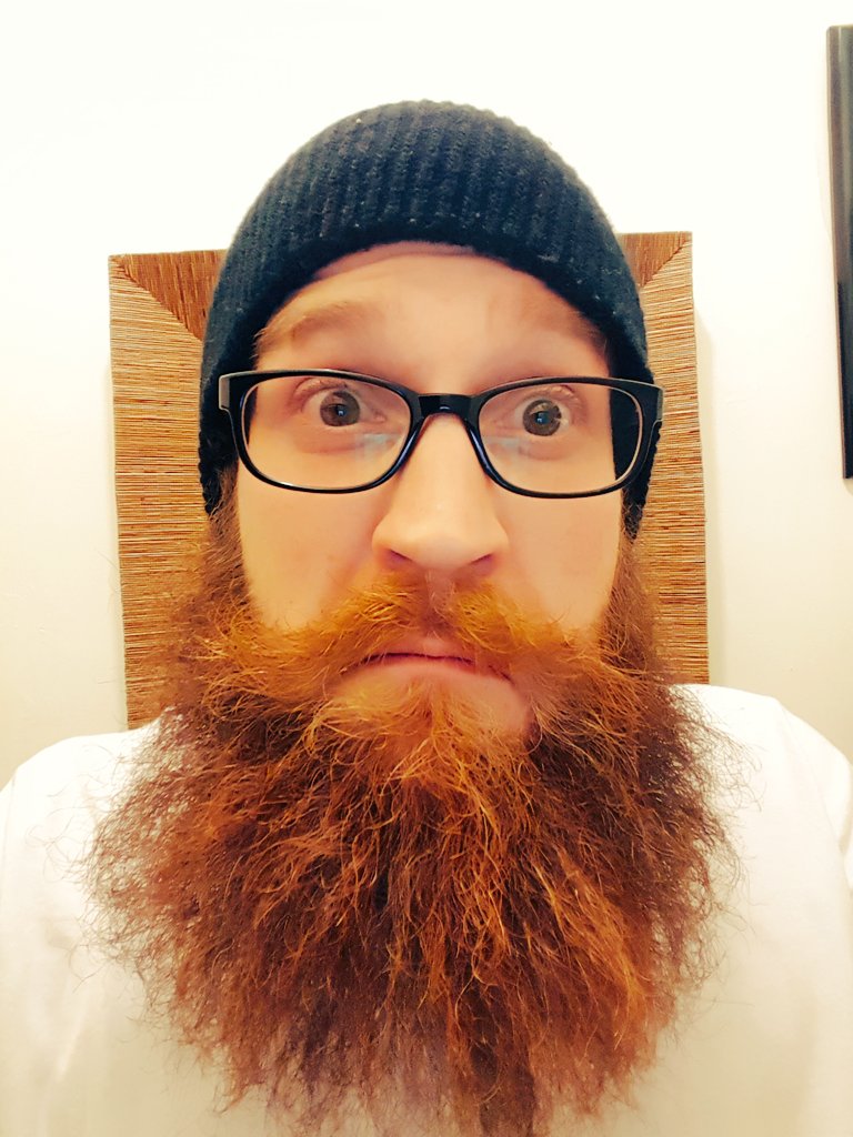 #ungroomed #beardeddude  #dayoff #noshave2016 #terrifying  - Haha!