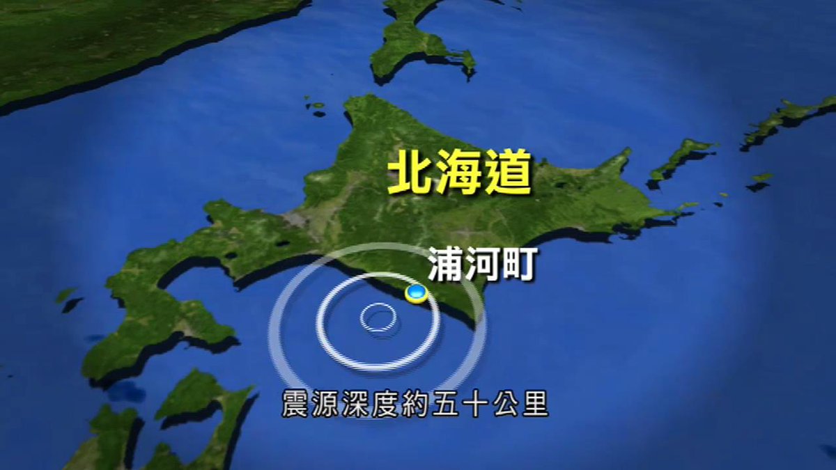 Tvb Auf Twitter 無綫新聞 日本北海道發生黎克特制6 7級地震 當局未有發出海嘯警報 地震在當地近中午12時半發生 震央位於 浦河町對出海域 震源深度約五十公里 北海道新千歲機場暫時關閉 Https T Co P9ws1tpq2p Https T Co Egulrezkfq