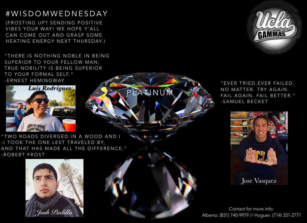 uclagammas's tweet photo. #WISDOMWEDNESDAY https://t.co/TiT3AXaMOY