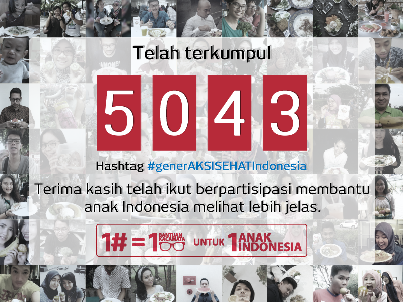 SATU_Indonesia's tweet photo. Terima kasih telah berpartisipasi mengumpulkan kacamata utk anak Indonesia dgn hashtag #generAKSISEHATIndonesia https://t.co/RSZLpwoTXf