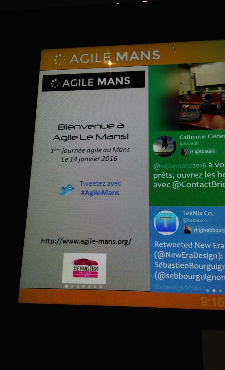 LeMansTech1's tweet image. Ecran de #AgileMans à @ensimofficiel aujourd&apos;hui. Partenaire #FrenchTechLM cc @jmlaffay  @PMILIOTIS #methodesAgiles