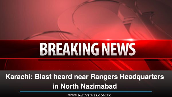 dailytimespak's tweet photo. #Karachi: #Blast heard near #Rangers Headquarters in North Nazimabad #DTupdates https://t.co/l9y04AzUXY