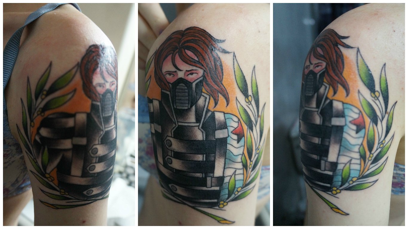 The winter soldier star tattoo by our  Sacred Soul Tattoo  Facebook