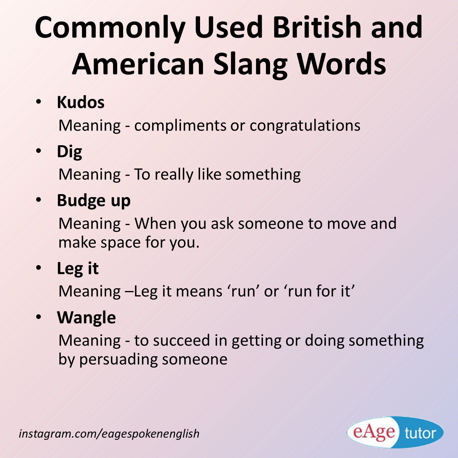 Frequently Used British and American Slang Words and Their Meanings -  ESLBUZZ