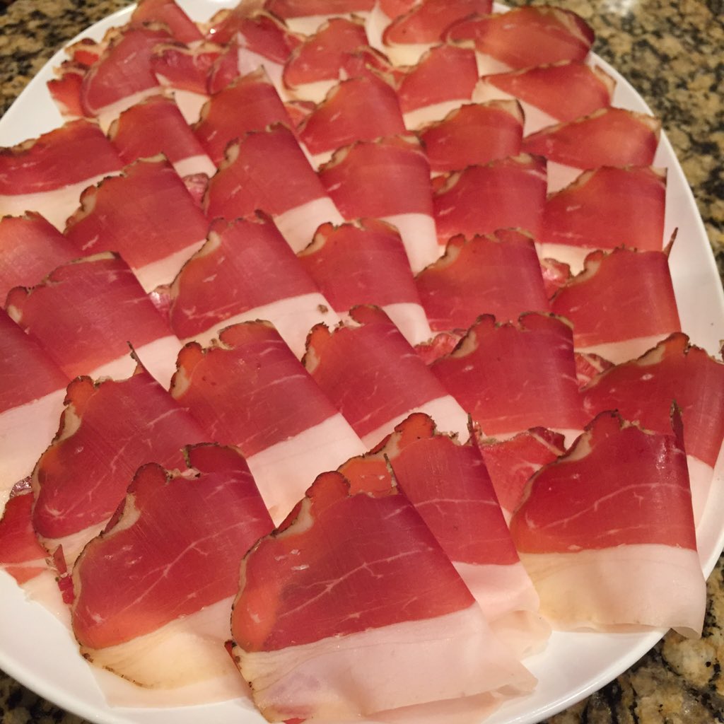 Waves of Mangalitza speck. #curedmeats