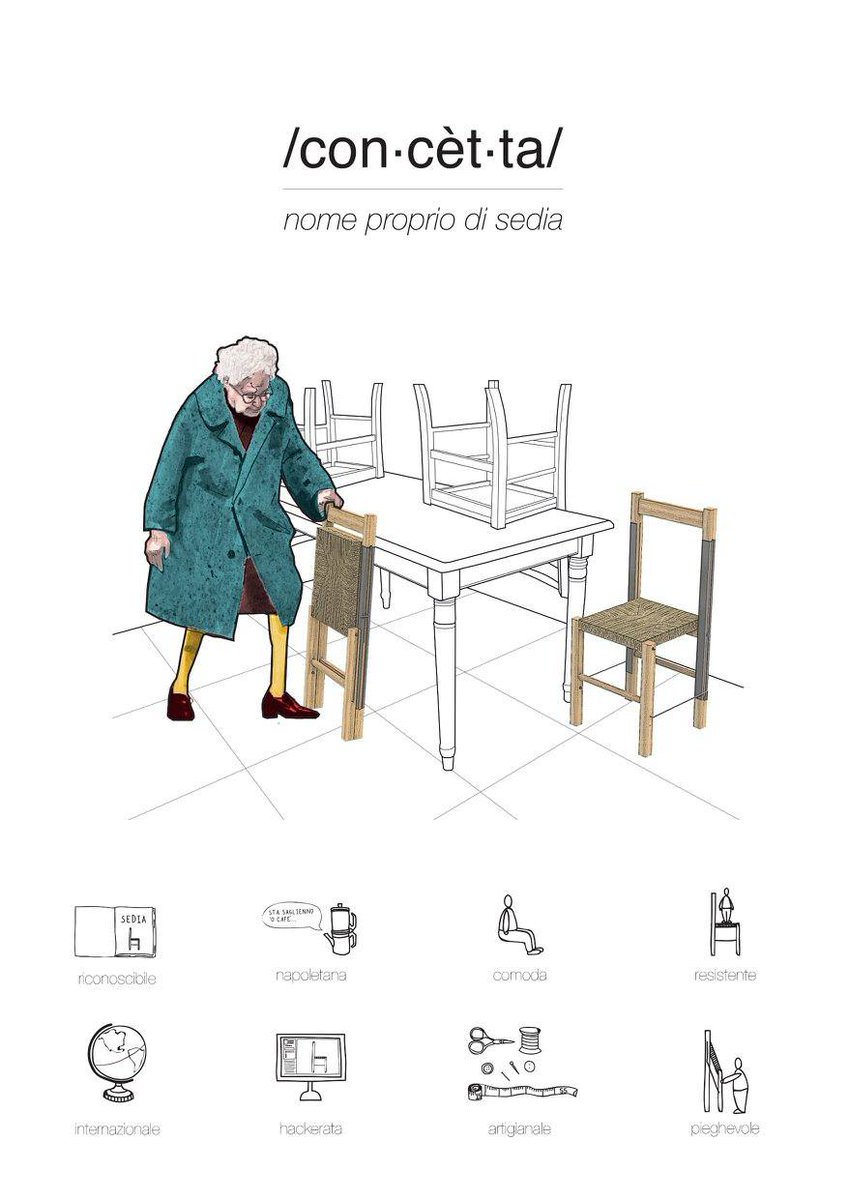 MadeInCloister's tweet photo. #1classificato del contest #Siedimi
/con.cet.ta/ nome proprio di #sedia. #complimenti ai #designers! https://t.co/f3cMsI69bx