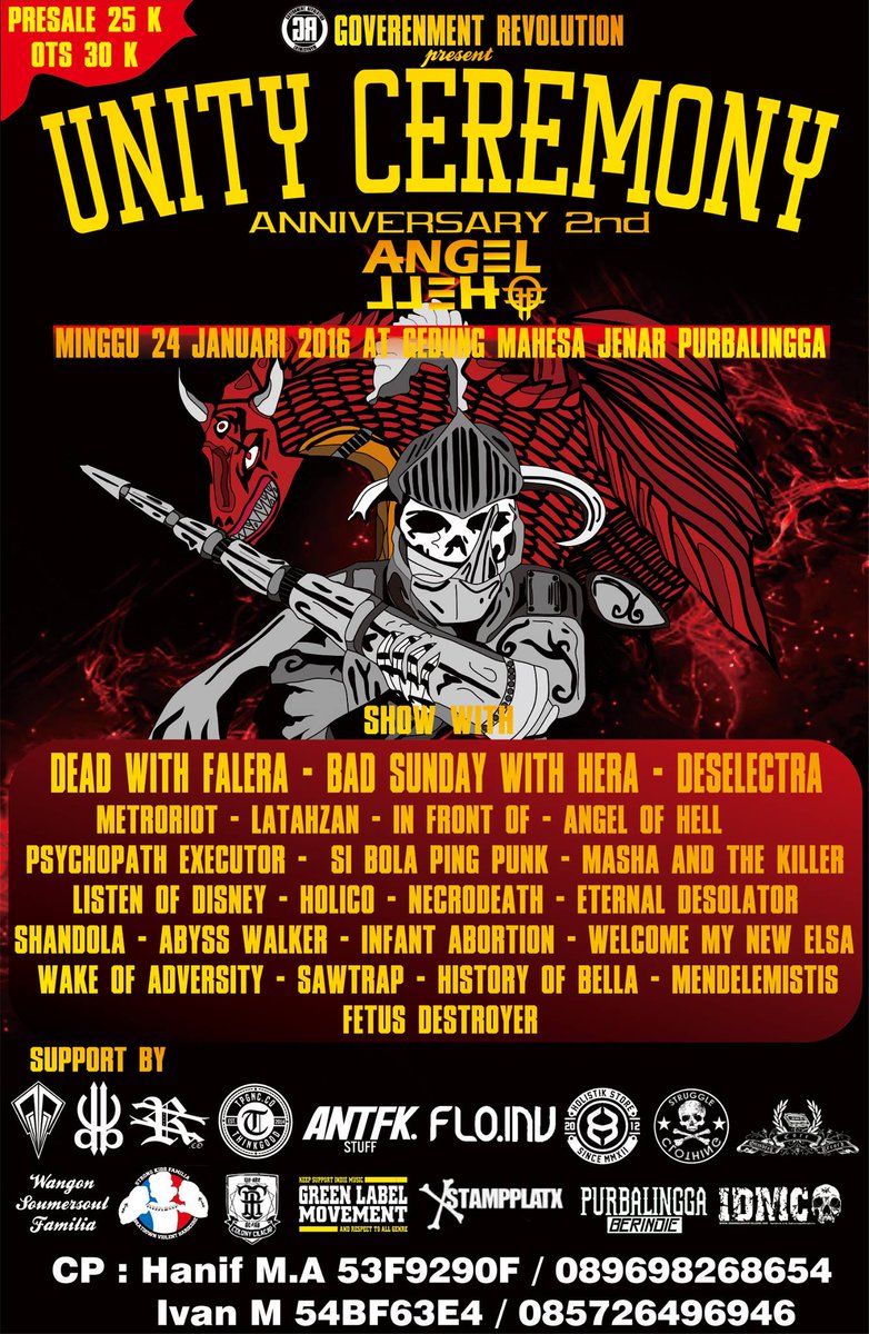 2nd anniversary @AOH_ETC 24 januari 2016 at gor mahesa jenar purbalingga with @DEADwithFALERA_ @IDBSWH <a href="/SBPPunk/">SI BOLA PING!!! PUNK!!!</a>