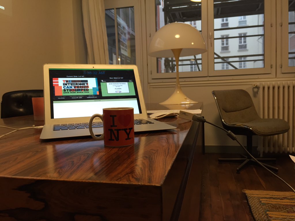 clairegraves's tweet image. I was welcomed with a piece is home in Paris at @AgenceUzik today. #WebbyTalks #lovietalks