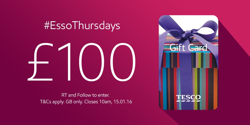 Esso_GB's tweet image. Wallet still light? RT &amp;amp; FLW for a chance to win a £100 Tesco voucher. #EssoThursdays T&amp;amp;Cs: bit.ly/EssoThursdays