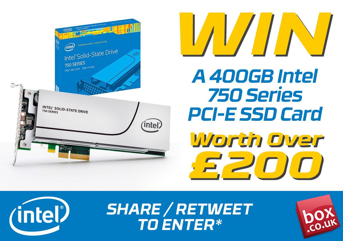 boxcouk's tweet image. #WIN a 400GB Intel 750 PCIe SSD in our #competition - retweet to enter the #giveaway goo.gl/xorPcJ