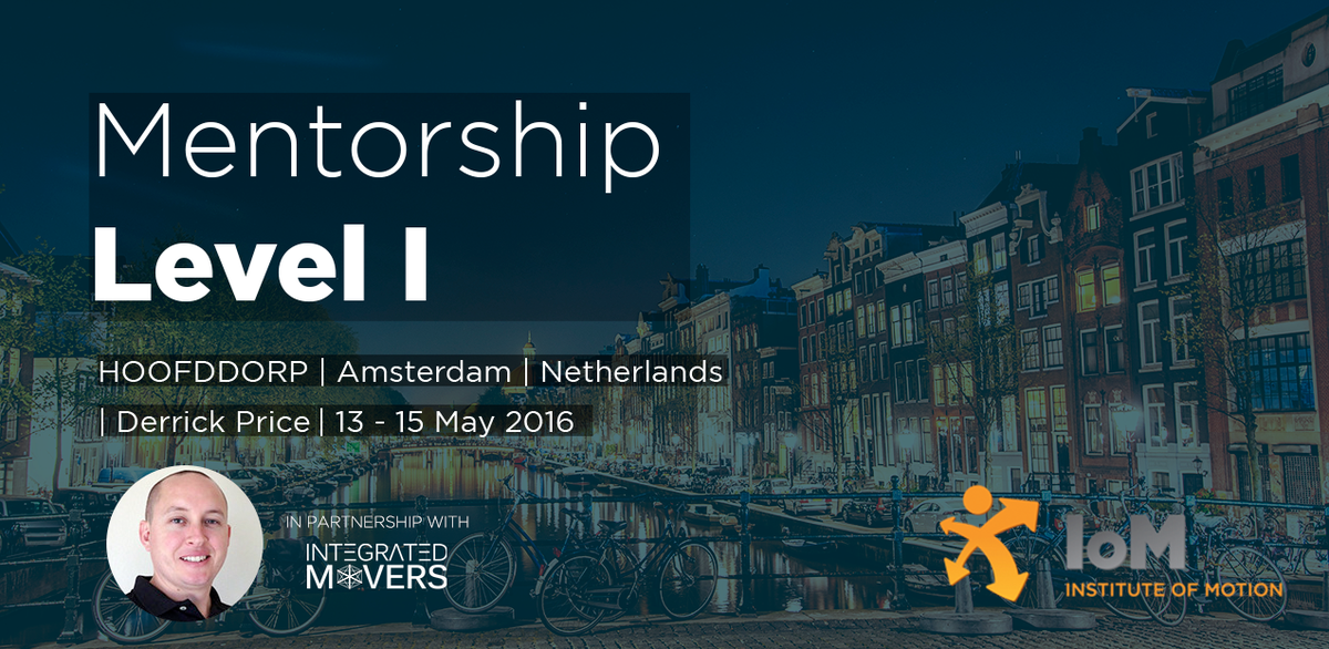 May 13th to 15th we host the <a href="/InstofMotion/">Institute of Motion</a>  Mentorship 1 in Amsterdam with <a href="/DPDerrickPrice/">Derrick DP Price</a>  bit.ly/IOMMentorship1