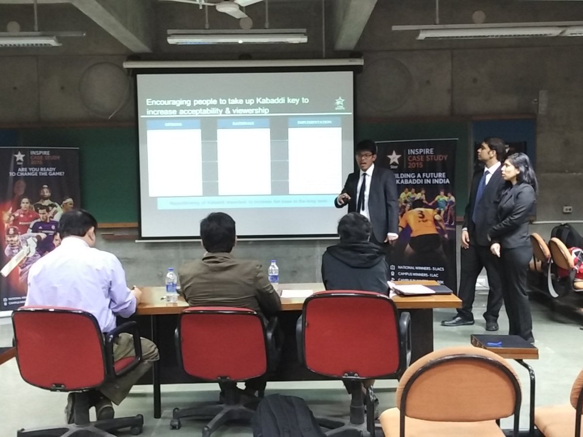 IIMAhmedabad's tweet photo. @StarTVNetwork Team 4: Kids need to take up Kabaddi as a leisure sport
@ProKabaddi #StarInspire case study https://t.co/8XpU8Qaq1O