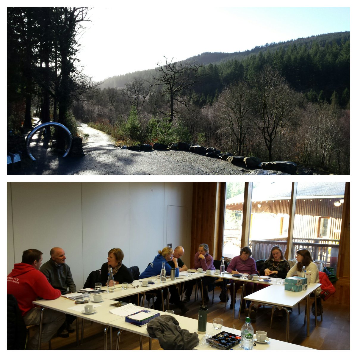Gruff_Joneskwt's tweet photo. Ideas flowing in sunny Coed y Brenin #TopGogs #brainstorming @Keep_Wales_Tidy https://t.co/b2xIcxFLKc