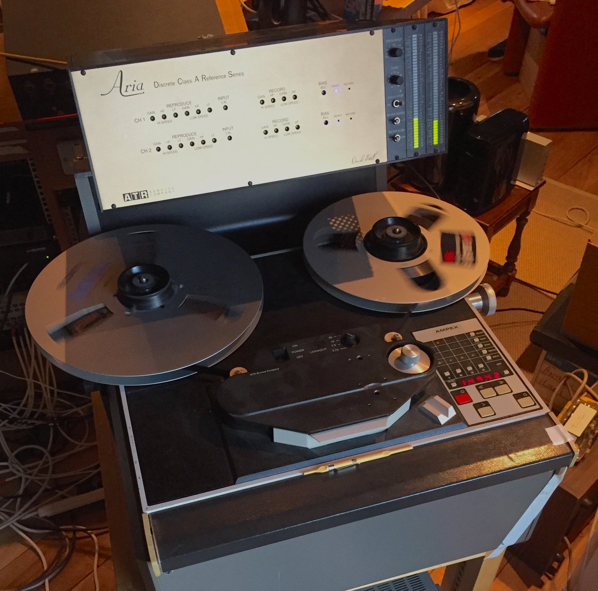 PhilipClemo's tweet photo. A Rolls Royce of a machine. Great to be working with analogue tape on this album - doesn't happen much these days. https://t.co/P7uLchYW5d