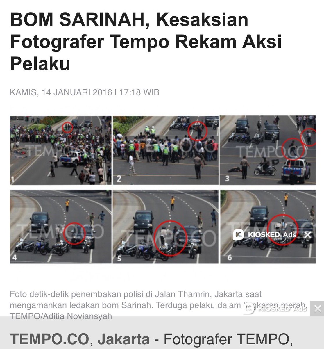 Kronologi penembakan thd polisi oleh orang yg berbaur dengan kerumunan m.tempo.co/read/news/2016…