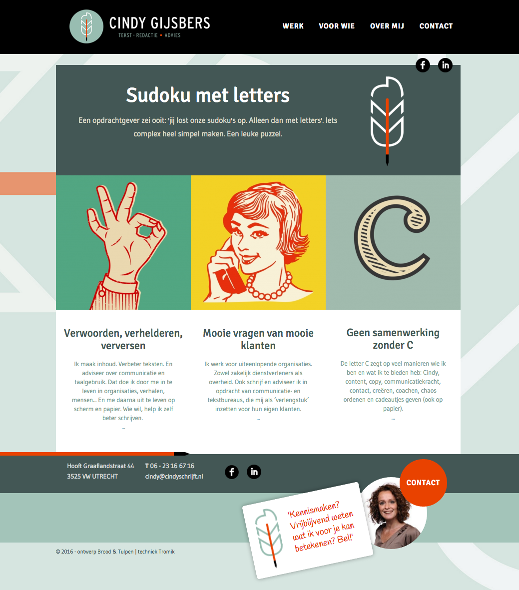 BroodenTulpen's tweet photo. Trots op het resultaat: de nieuwe website voor Cindy Gijsbers is af! Bekijk 'm online op https://t.co/ZRTFJUoPWh https://t.co/OLODxM3bCy
