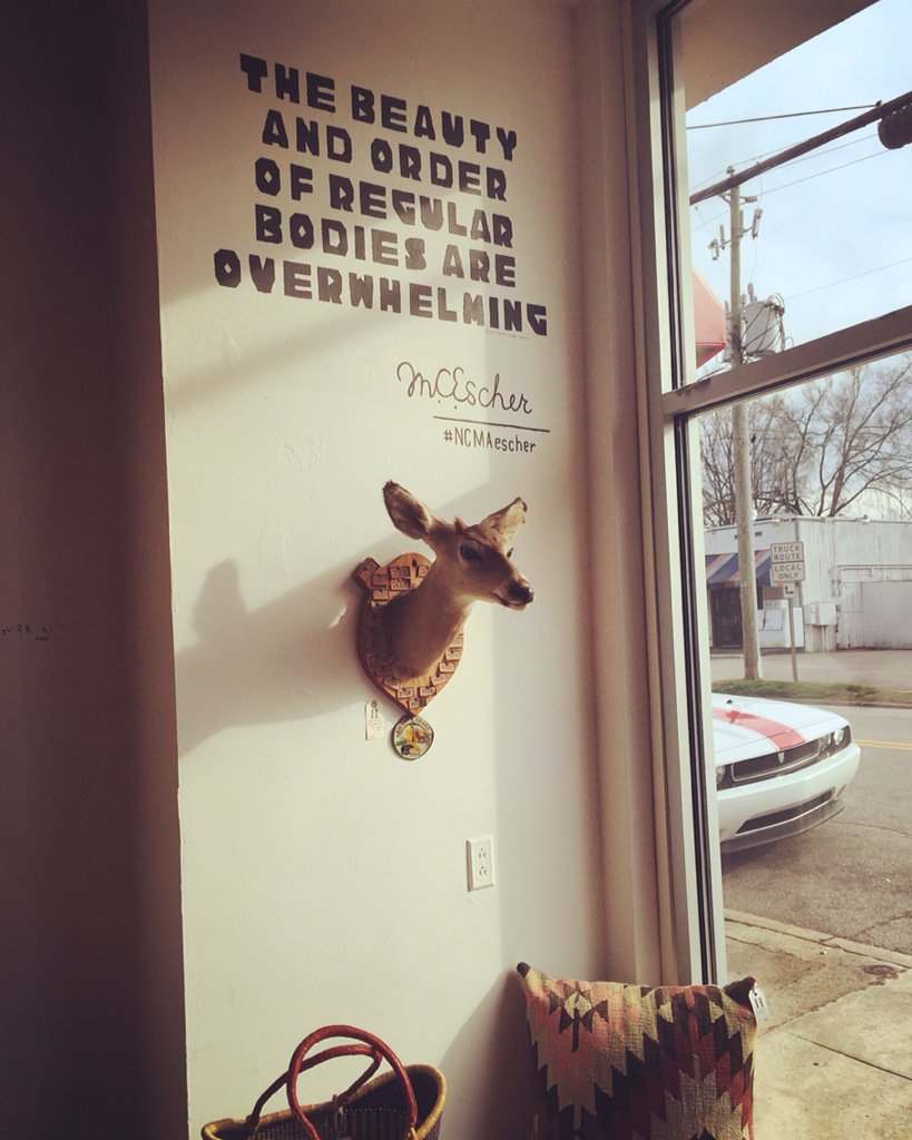 Win tix to sold-out Escher Dance Party! Tweet, RT or Insta a pic of Holder Goods &amp; Crafts mural by 8pm w/#NCMAescher