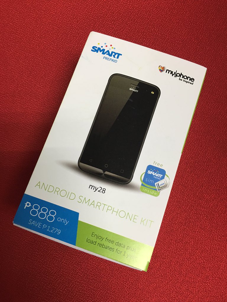 AbbieReal's tweet image. Got a Smart MyPhone myPhone28 from the Smart Online Store. Only P888. High demand for this! #SMARTPhoneForAll