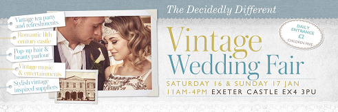 BRIDES Visit our #Vintage #Wedding Fair at <a href="/exetercastle/">Exeter Castle</a> 16-17th Jan ow.ly/WCyC5 #INSPIRE <a href="/junoandjoy/">Sarah</a> RT