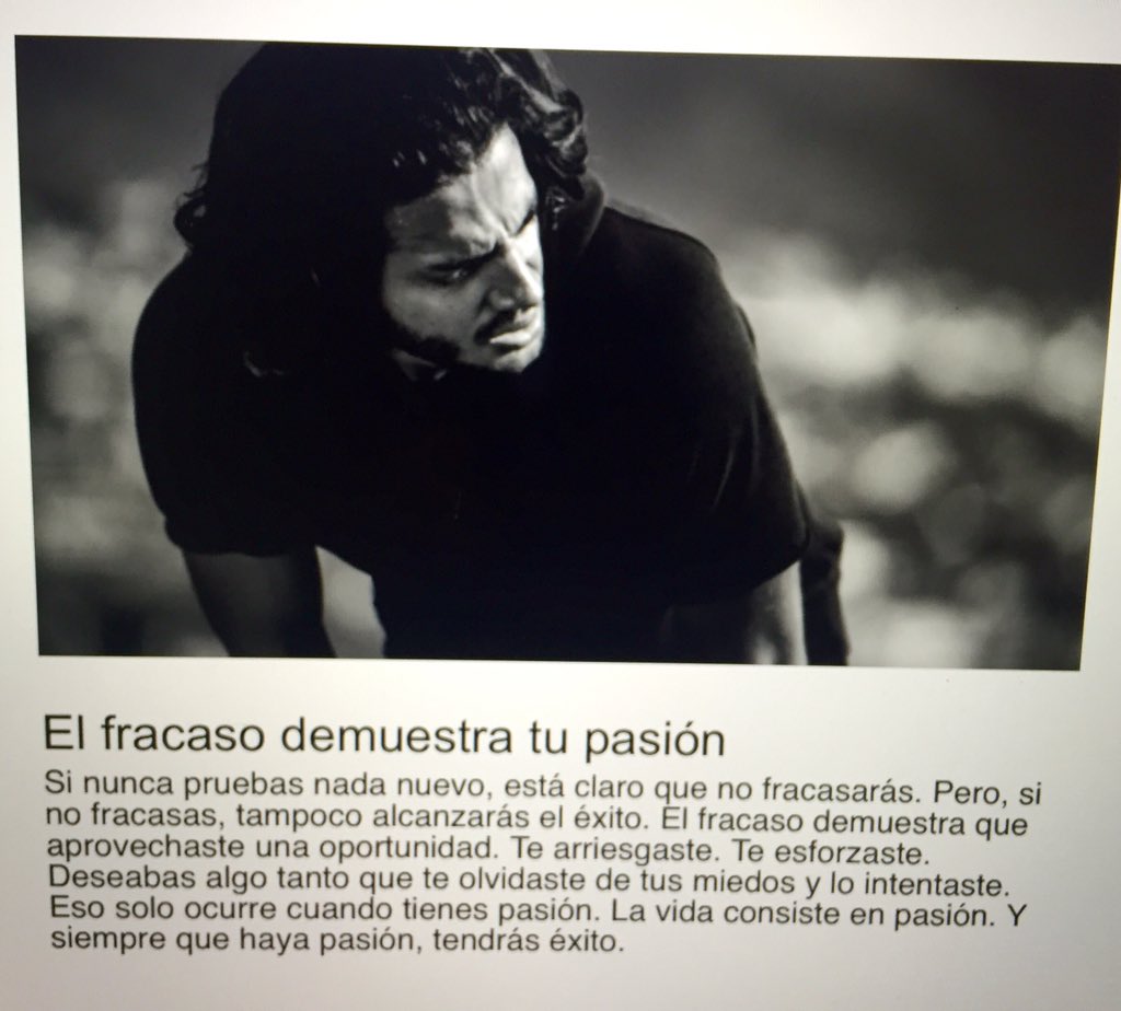 antoniogomez08's tweet photo. El fracaso no es lo contrario al éxito. Suele ser una lección disfrazada, demuestra tu pasión... @Freeletics https://t.co/HrQcMD0nAj