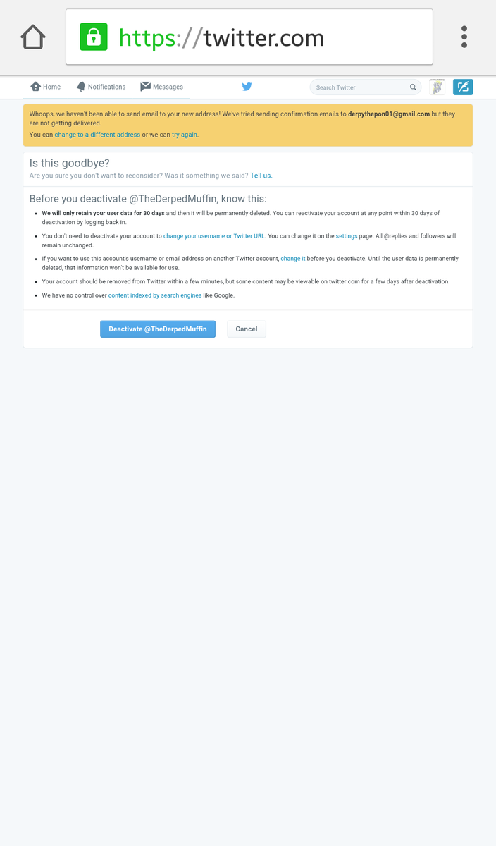 TheDerpedMuffin's tweet photo. Yes...Goodbye Twitter!
#DerpyIsGone https://t.co/QpxUjBKTGJ