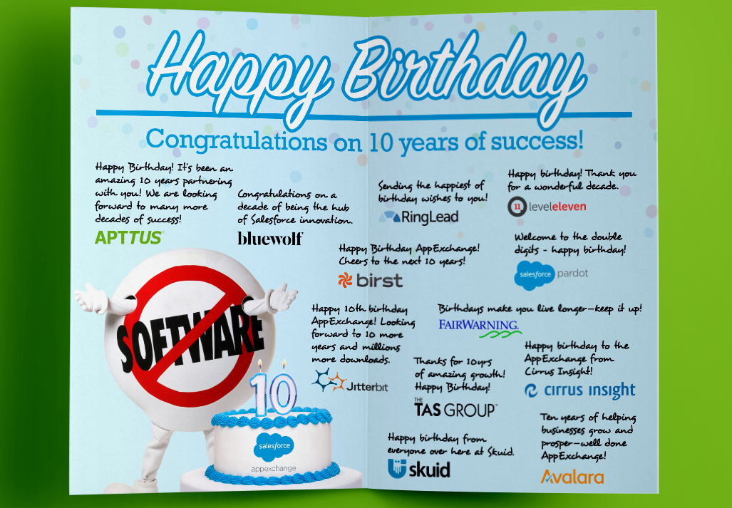 Conga_corp's tweet photo. These awesome apps would be no where without the @appexchange! Happy 10th birthday! #Appexchange10 https://t.co/ec8JFsiB4W