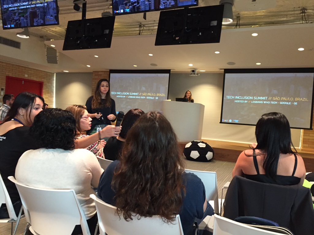 lepitts's tweet photo. Such an amazing summit so far! #BRTechInclusion #lwtbrazil @lesbiantech https://t.co/XULc79cgCQ