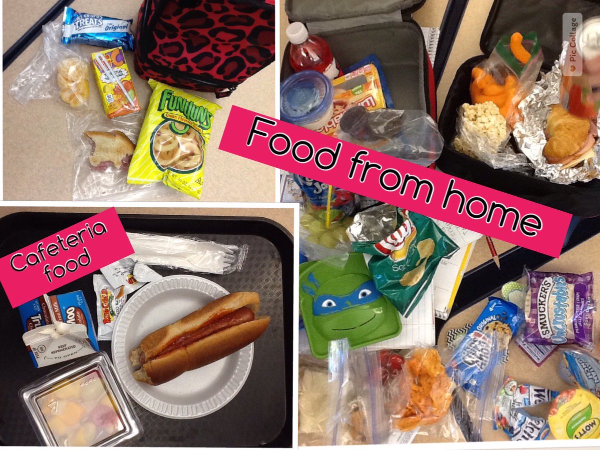 This is our lunch from yesterday! Many kids bring a lunch from home. Our school uses disposable plates. #USA2F1516