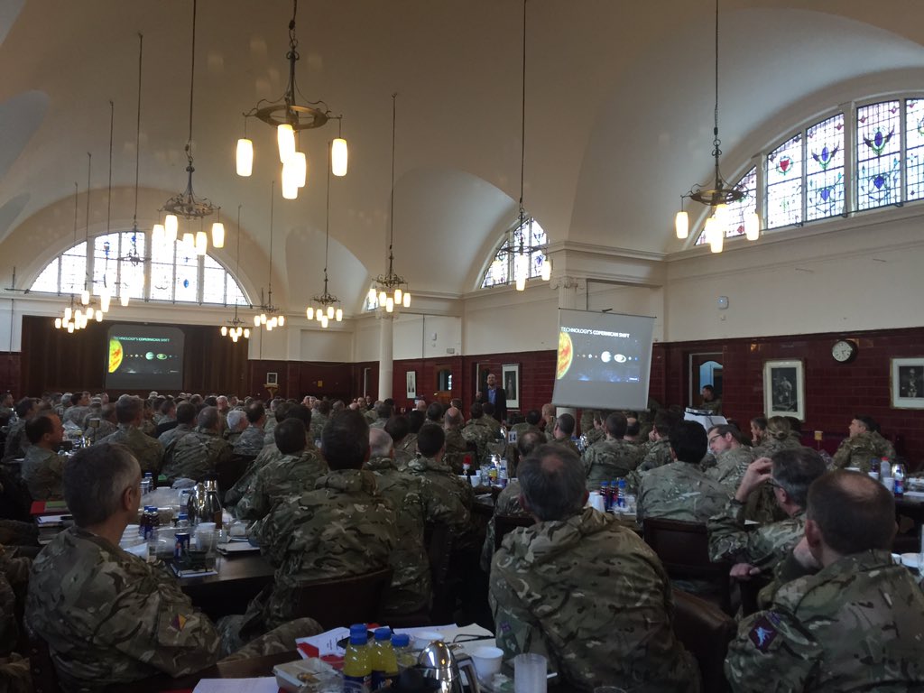 Comd51st's tweet photo. Dave Caplin, Chief Envisioning Officer Microsoft inspiring CFA working group #GSConference GSConf2016 @Fighting51st https://t.co/M7ljEyvtu0