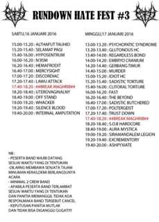 RUNDWON HATE FEST #3 | @asphyxiate_iddm @I_Amputation <a href="/silenceblood_DM/">SILENCE BLOOD</a> <a href="/SOBhardcore/">S.O.B HARDCORE</a> etc | 16-17 Jan | Pengging BYL