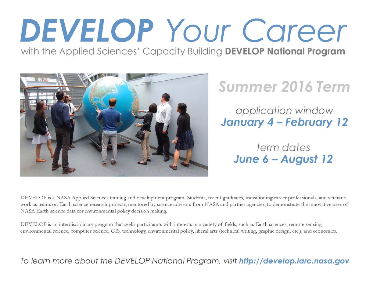 Interested in the Environment &amp; Public Policy? Think of interning with NASA? ALL majors are eligible. Check it out!