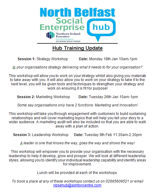 NBSEH's tweet photo. Upcoming workshops at the Hub, make sure and book a place! https://t.co/5JrjP19ZUD