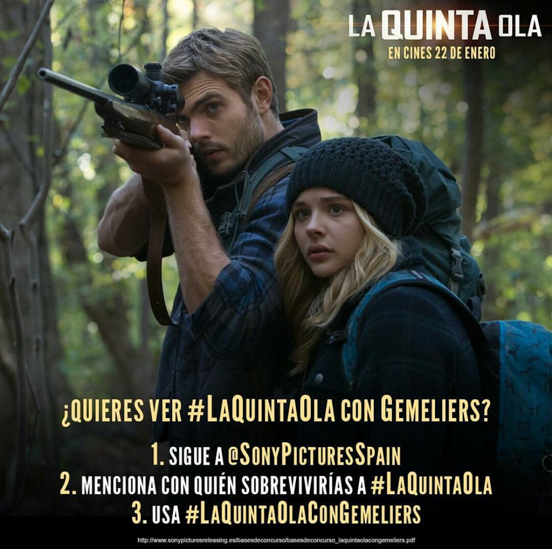mil5i's tweet photo. sobreviviría con @AnaRamirez_22 a #LaQuintaOlaConGemeliers @DanieloviedoM @_jesus_OM @sonypictures_es https://t.co/5lW1U3wk6q
