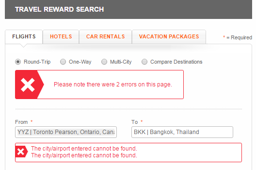 LuisJRamirezN's tweet photo. @Aeroplan having issues looking up flights. I selected the city/airports from the suggestions that pop up https://t.co/OxENtU67Yp