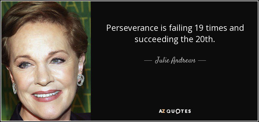 DesignValet's tweet image. Perseverance is failing 19 times and succeeding the 20th. #SuccessQuotes.
