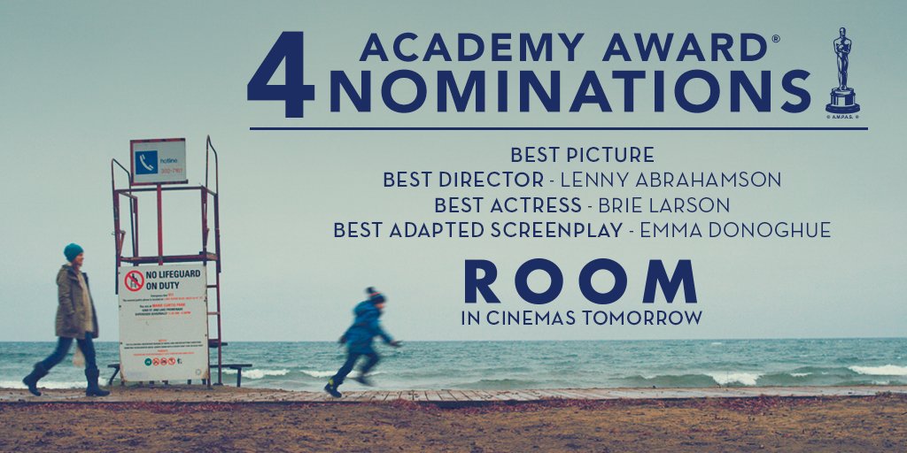ElementPictures's tweet photo. See the Academy Award nominated @Room_Movie in cinemas tomorrow! #OscarNoms @TheAcademy https://t.co/o1pzdFjWNo
