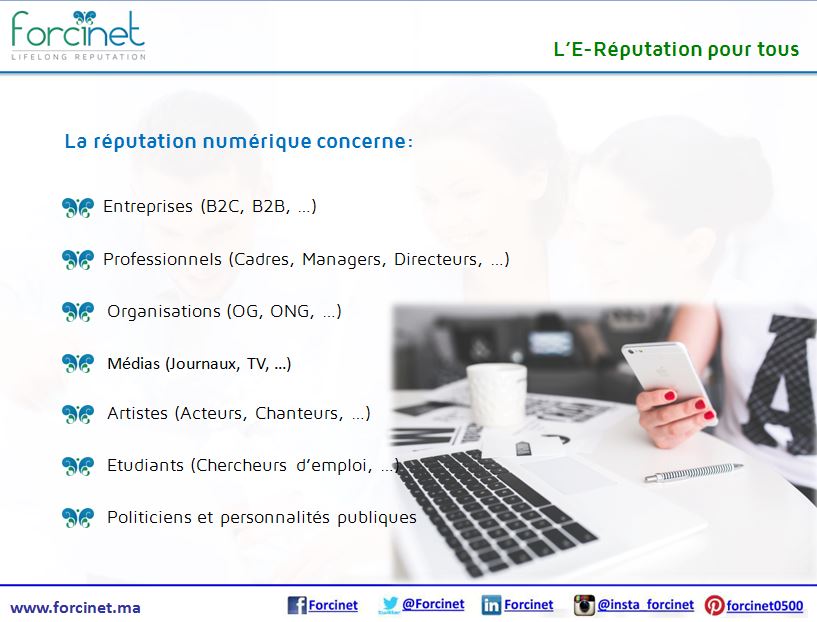 Forcinet's tweet photo. "La #Réputation #Numérique cible tout le monde" @SoulaimaneAMRI #FORCINET_Training https://t.co/rrsD6xWQdA