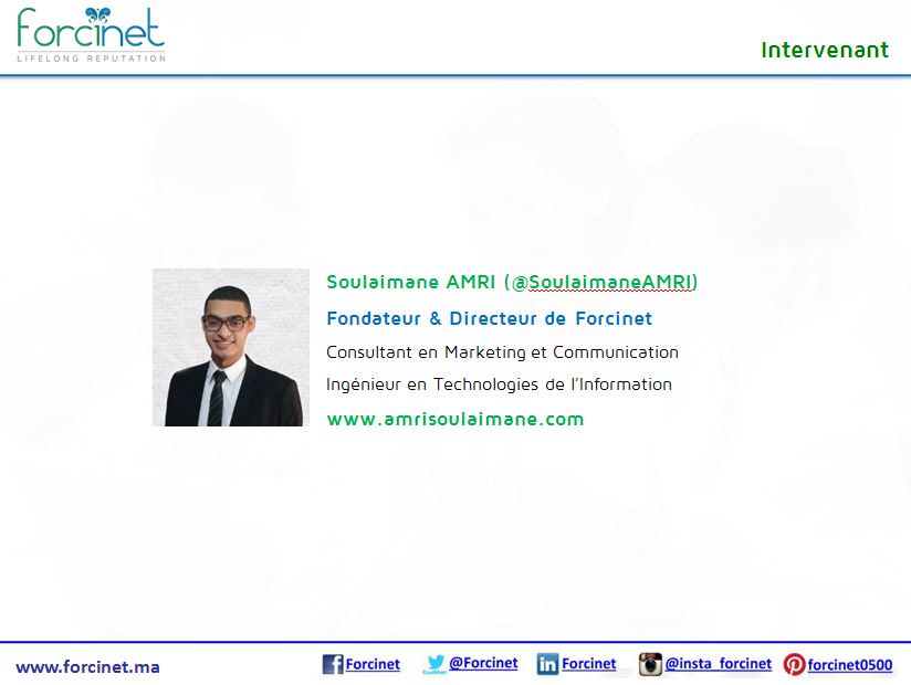 Forcinet's tweet photo. Formation sur la gestion de #réputation #numérique assurée par @SoulaimaneAMRI #CEO de @Forcinet #FORCINET_Training https://t.co/b2Mz3ji3zO