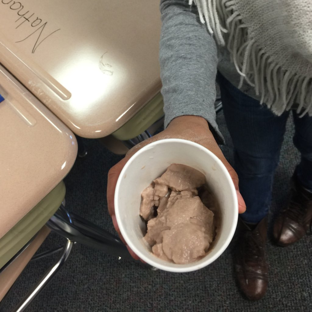 Jamilasgt's tweet photo. Kitchen chemistry finale... We made homemade ice cream. https://t.co/Fbr6H99Ifs