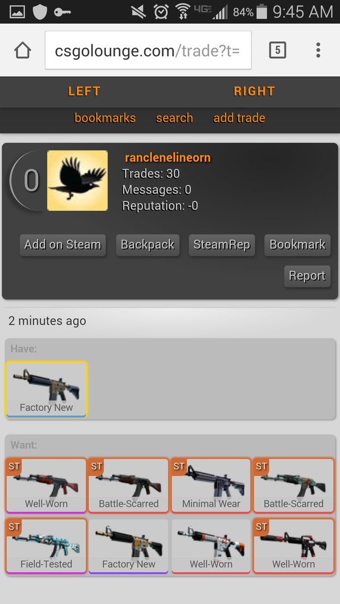 CSGOSkinFails's tweet image. SCAMMER #2 #BewareOfScammers #CSGOLounge @csgolounge