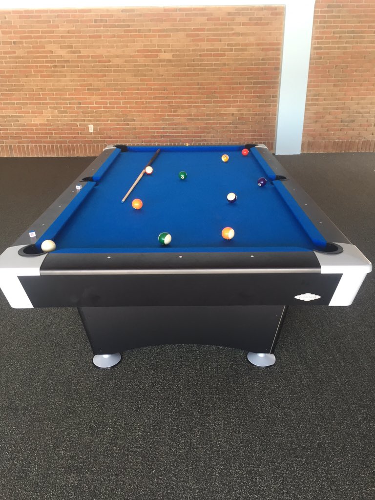 Prez_Armstrong's tweet photo. New pool table in Ackerman for the AckPack. Thx Maint & Student Life @TMC_Students #rightcolor https://t.co/33vAg89BZQ
