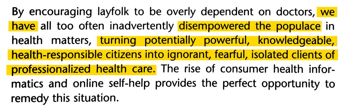 HugoOC's tweet image. A 1996 quote by the visionary Dr. Tom Ferguson, pioneer of the #ePatient movement. #S4PM #DocTom /cc @SusannahFox