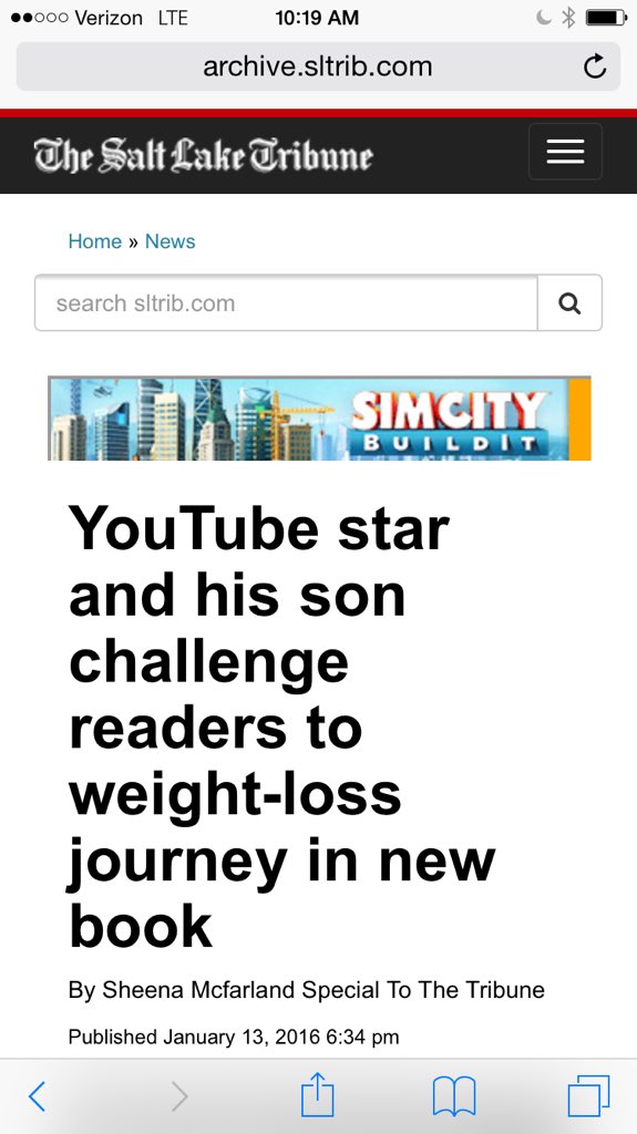shaycarl's tweet image. Great article about our book #FatDadFatKid in the Salt Lake Tribune! sltrib.com/entertainment/…