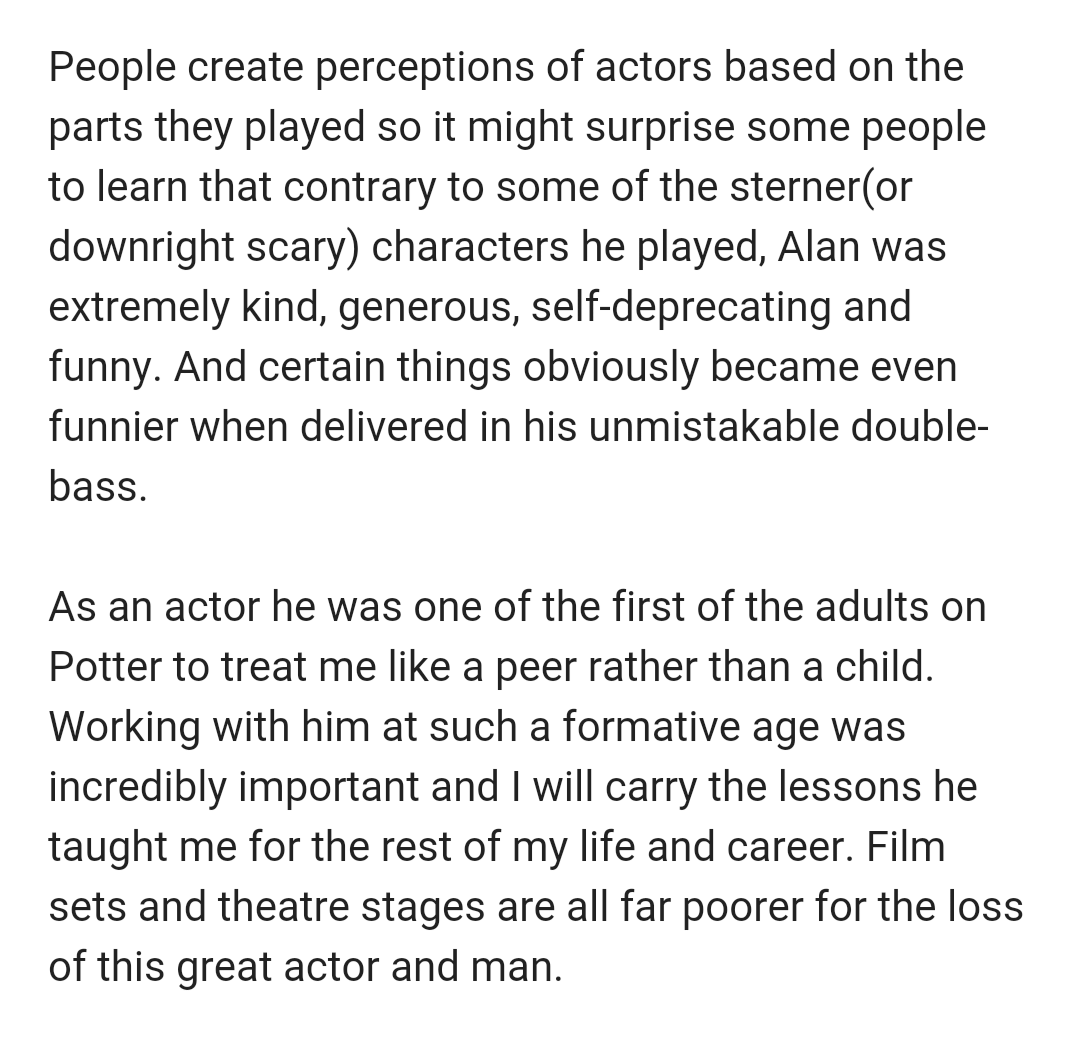 belikebenzo's tweet photo. I'm crying. This is beautiful. #RIPAlanRickman https://t.co/622kaurTy5