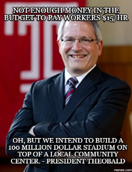 15NowTempleU's tweet photo. The money is always there, it's a question of priorties. #15now #nonewstadium https://t.co/kvxvcRvOLA