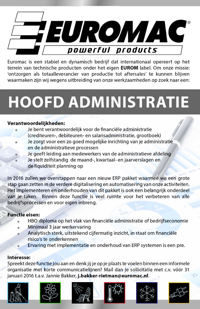 Eurom_nl's tweet photo. Gezocht, hoofd administratie. Kom jij ons team versterken?
#vacature https://t.co/oLsR4xfiND