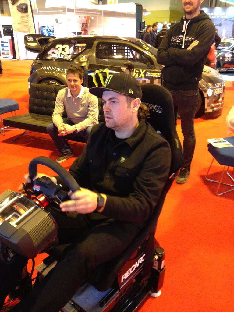 iONCameraUK's tweet image. Look whose turned up for a go on @dirtgame of @FIAWorldRX on the @iONCamera stand! @LiamDoran3