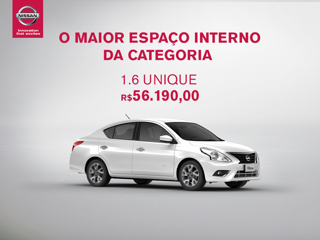 #NissanVersa tem o maior espaço interno da categoria. Confira.