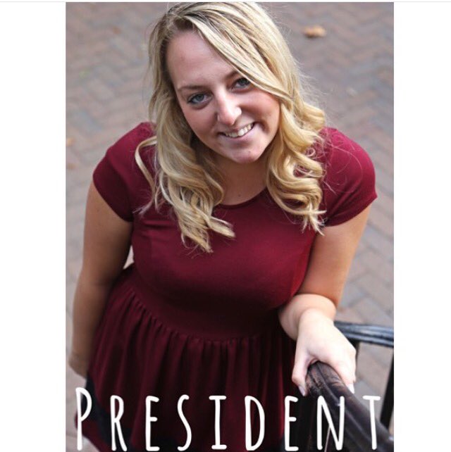 Meet our President, Maddie Brunn! She is a junior at the college and originally from Atlanta Georgia.